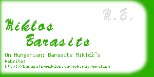 miklos barasits business card